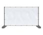 Preview: 3,41 x 1,76 m, Bauzaunplane / Sichtschutzplane, Farbe: WEISS