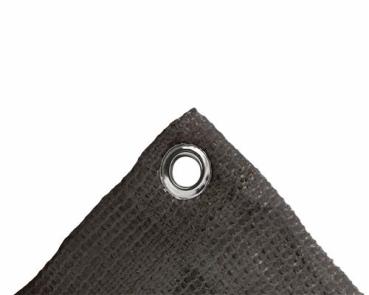 3,41x1,76 m, Bauzaunnetz / Gewebe, 4- Seitig geöst, Farbe: SCHWARZ (G)