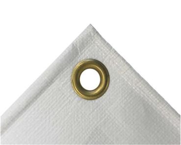 3,41 x 1,76 m, Bauzaunplane / Sichtschutzplane, Farbe: WEISS