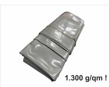 PVC Gewebeplane 1300g/m²  B1 Gr. 3 x 15 m Abverkauf Abdeckplane Bootsplane Plane