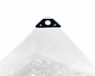 PVC Plane Transparent, Randverstärkt, geöst , verschiedene Größen