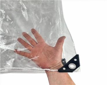 Preview: PVC Plane Transparent, Randverstärkt, geöst , verschiedene Größen