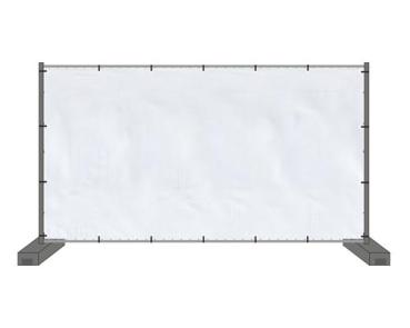 3,41 x 1,76 m, Bauzaunplane / Sichtschutzplane, Farbe: WEISS