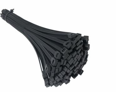 300 x 4,8 mm, Kabelbinder Industriequalität, Farbe: SCHWARZ, 100 Stück