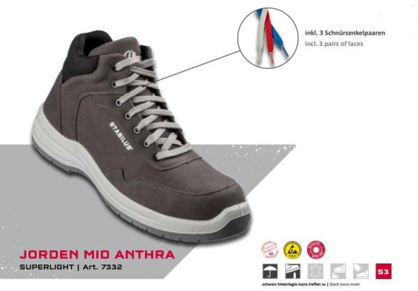 Stabilus JORDEN MID CROSS ESD S3 Sicherheitsstiefel Gr. 44 UVP 103,90