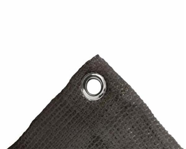 3,41x1,76 m, Bauzaunnetz / Gewebe, 4- Seitig geöst, Farbe: SCHWARZ (G)