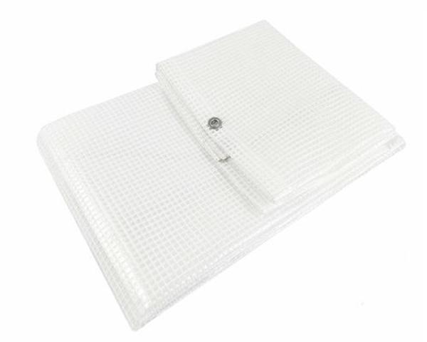 Gitterabdeckplane mit Metallösen, ca. 200 g/qm transparent