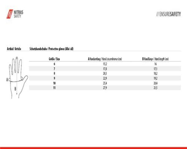 Schutzhandschuhe Nitras FLEXIBLE FIT+ 8805, (12 Stück)