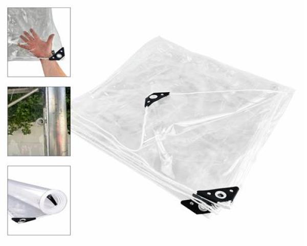 PVC Plane Transparent, Randverstärkt, geöst , verschiedene Größen