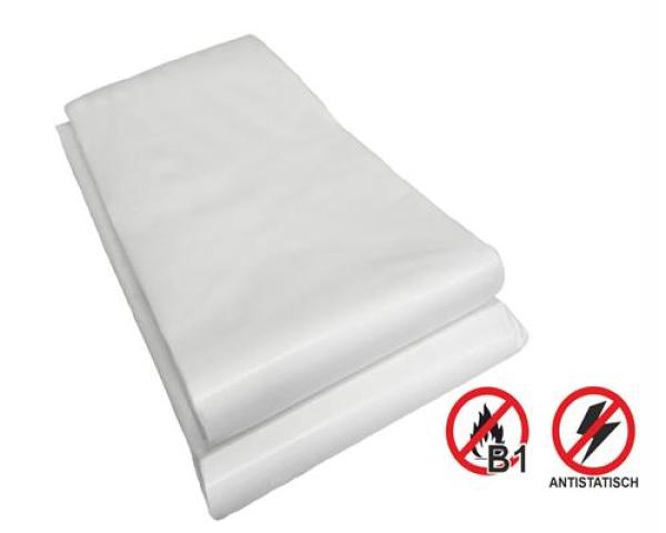 PVC-Plane B1, weiß, antistatisch, schwer entflammbar, verschiedene Größen