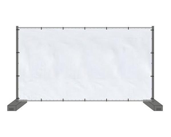 3,41 x 1,76 m, Bauzaunplane / Sichtschutzplane, Farbe: WEISS